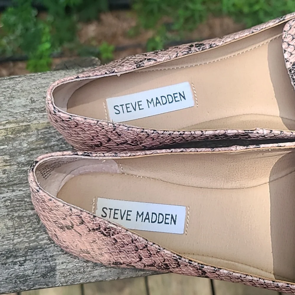 STEVE MADDEN Size 7m Flats Snakeskin look - Picture 4 of 8